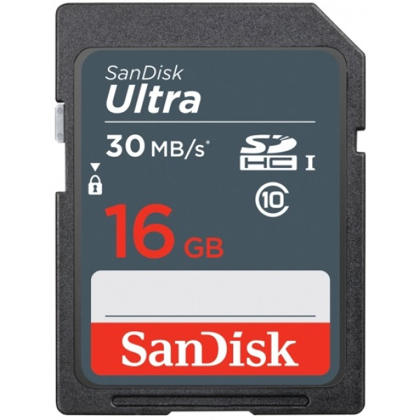 Карта пам'яті SanDisk 16 ГБ SDHC C10 UHS-I R48 МБ/с Ultra